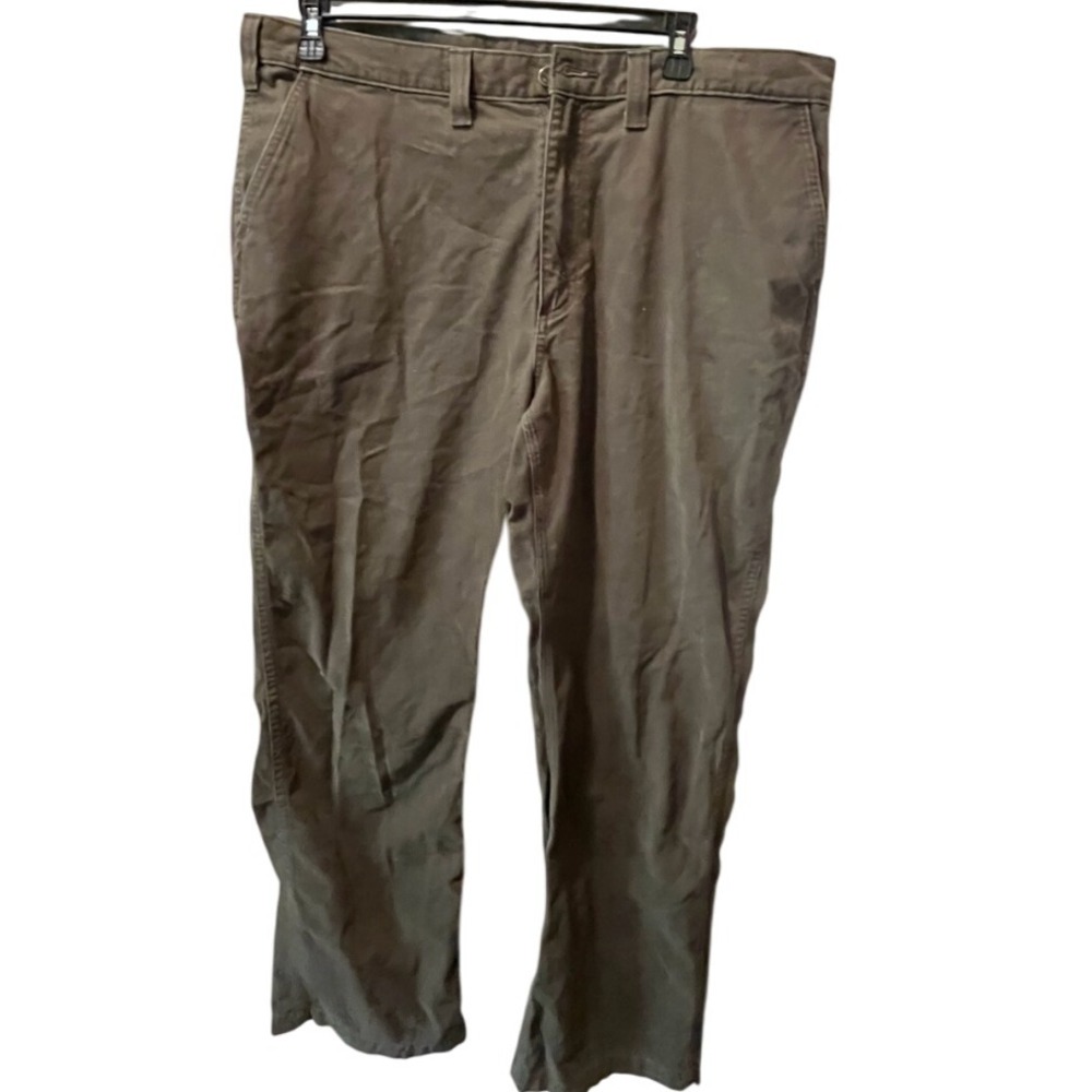 Carhartt Mens Canvas Work Pants Olive Green Relaxed‎ Fit Size 42x34 Outdoor